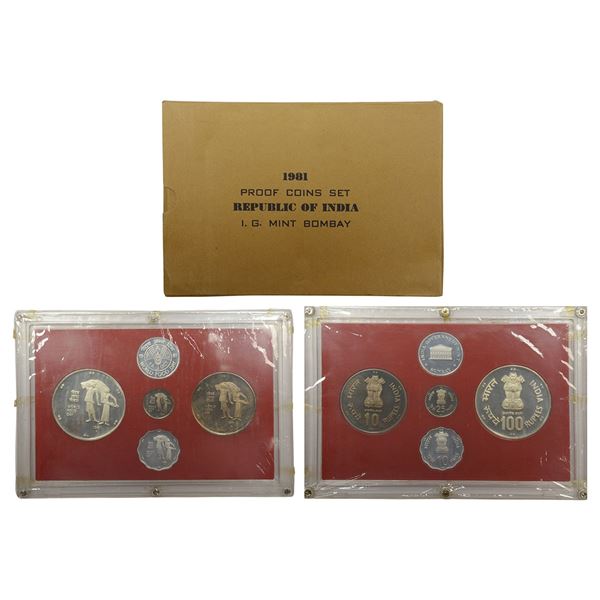Republic of India: 1981, World Food Day, Proof set of 4 coins