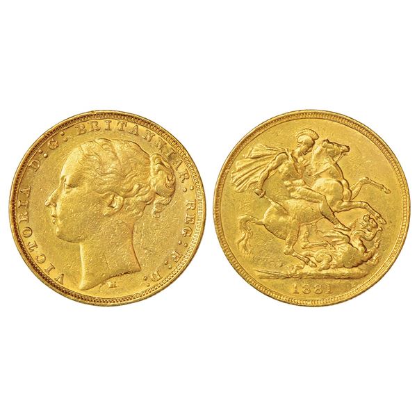 Foreign: Australia, Victoria, gold sovereign, 1881, Melbourne mint