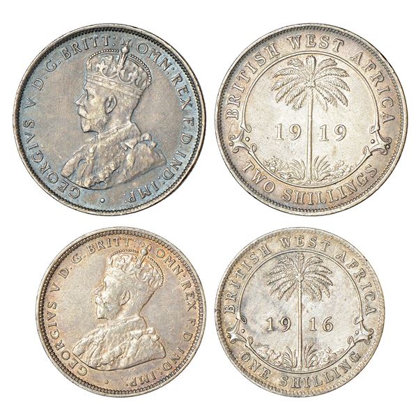 Foreign: British West Africa, George V, silver (2 coins)