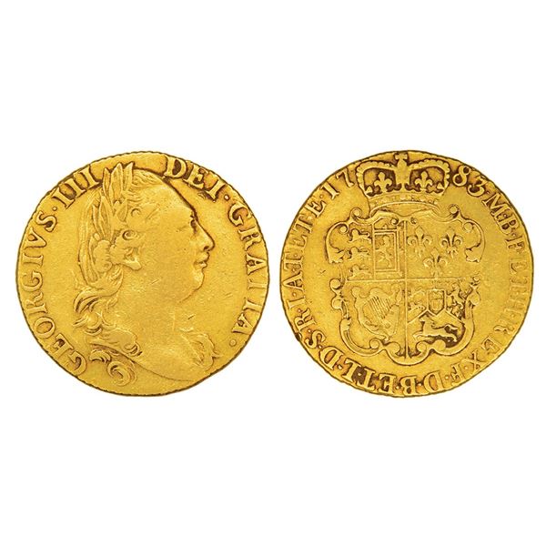 Foreign: Great Britain, George III, gold guinea, 1783, KM 604, 8.29g
