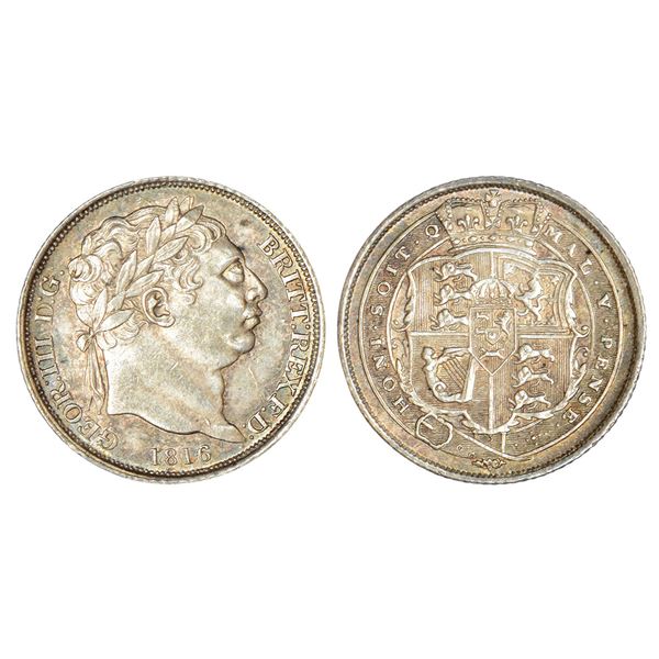 Foreign: Great Britain, George III, silver 6 pence, 1816, KM 665, 2.85g.