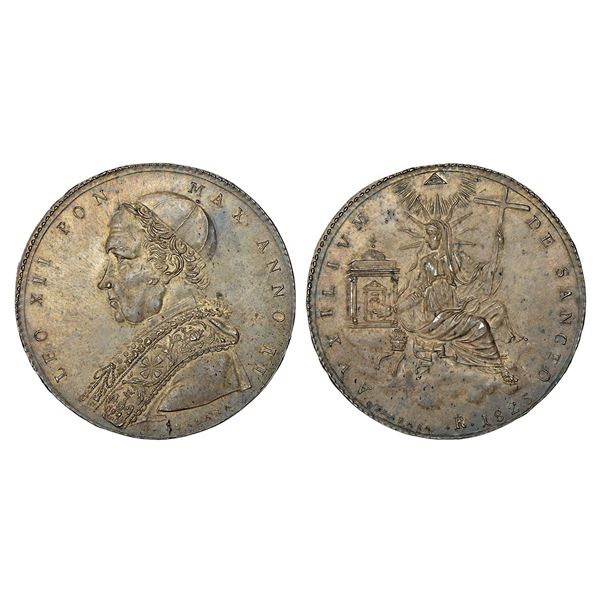 Foreign: Italian State-Papal, Leo XII, silver scudo, 1825, 'R' mintmark
