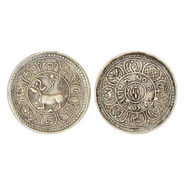 Foreign: Tibet, silver Theocracy 5 sho, BE 15-50 (1916), Dode mint, KM Y18