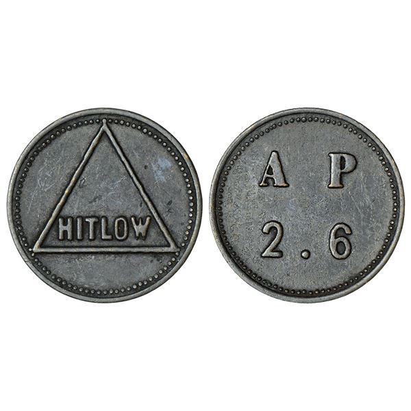 Medals: South India Tea Gardens, brass token, 2 anna 6 pice