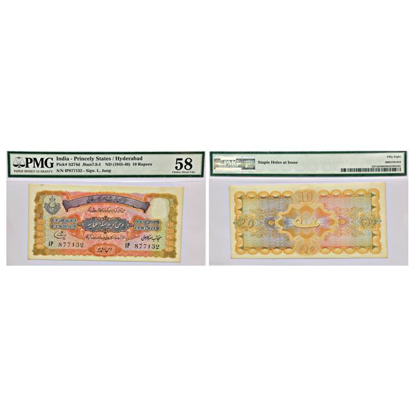 Paper Money: Hyderabad, 10 rupees, 2nd issue, ND (1939)
