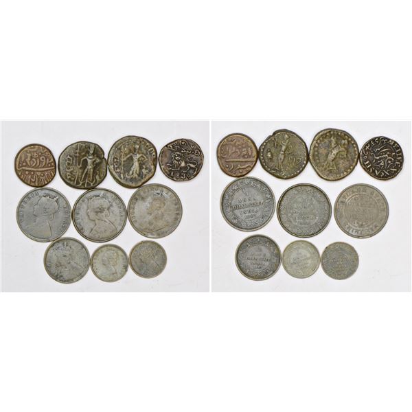 Large Lots: A group of 10 assorted copper coins