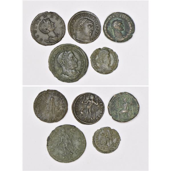 Large Lots: A group of 5 Ancient World copper coins
