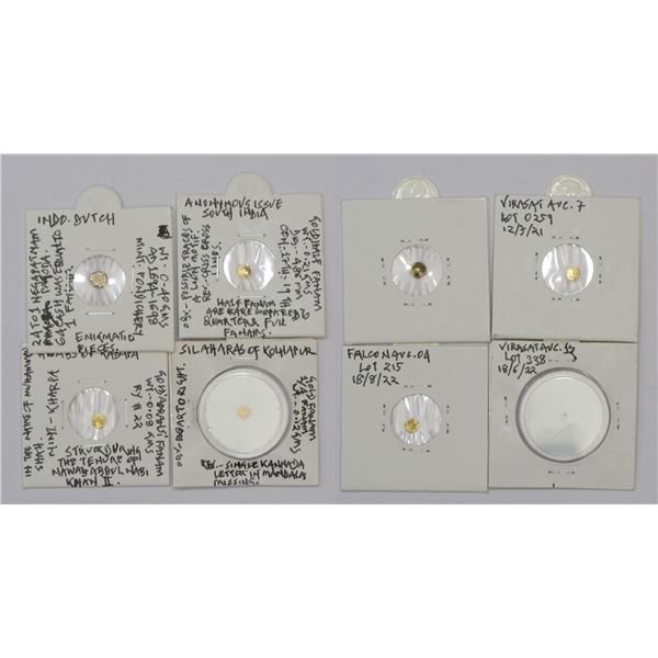 Large Lots: A group of 4 gold fanam, includes South India