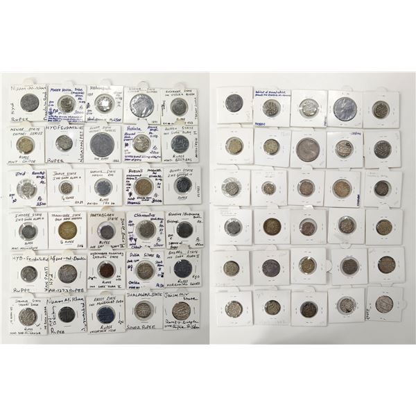 Large Lots: A group of 30 Princely States silver coins