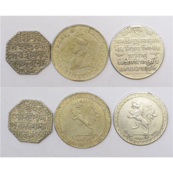 Large Lots: A group of 3 silver rupee