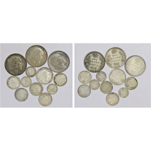 Large Lots: A group of 12 Edward VII silver coins