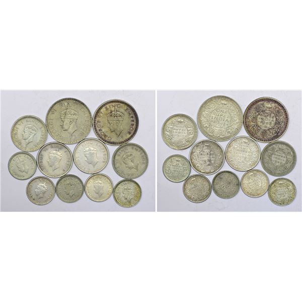 Large Lots: A group of 11 George VI silver and half-silver coins