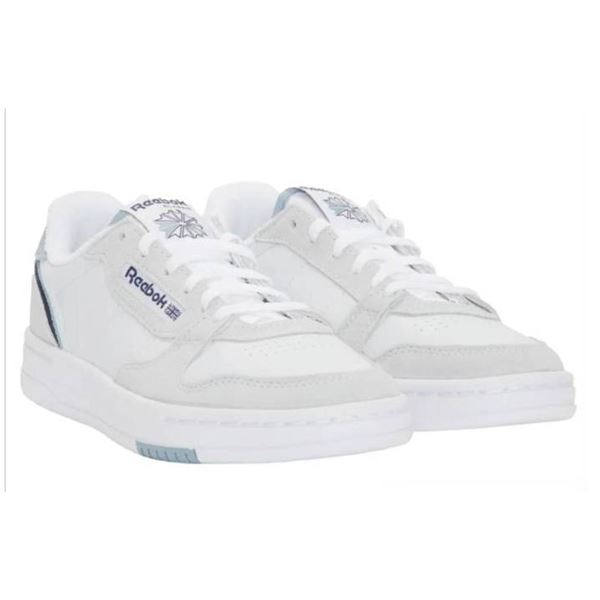 Reebok Phase Court Shoes Size 8, White/Gray/Blue