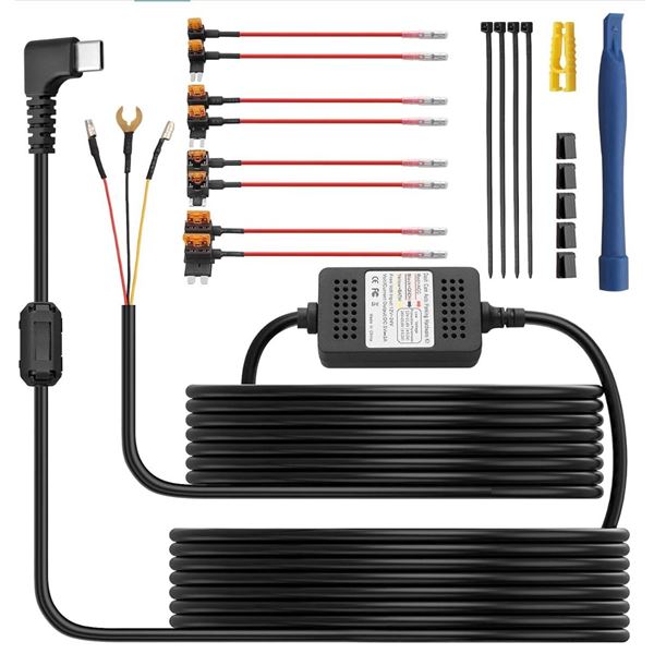 ESynic 3-Wire Dash Cam Hardware Kit ZXT-RIN-CA, Model AM689