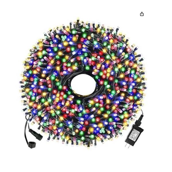 Christmas String Lights, 200 Decorative Mini LED Bulbs