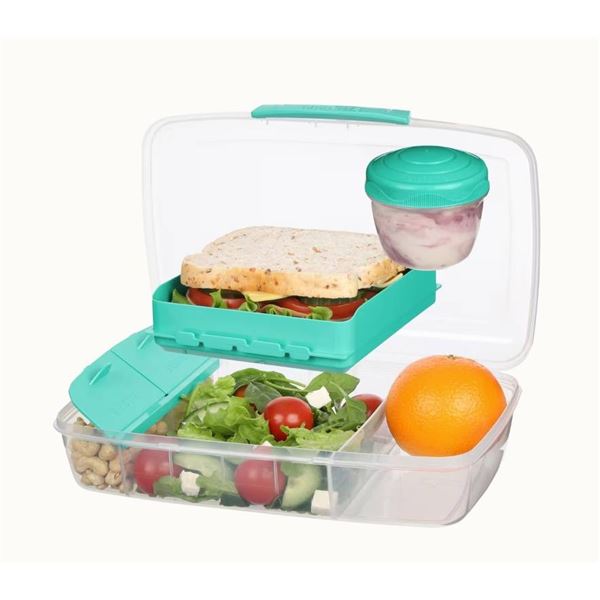 Sistema To Go Sandwich and Snack Container With Lid and Divider