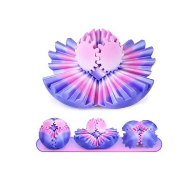Gear Ball Fidget Toy with 3D Printed Gears, Ages 6+
