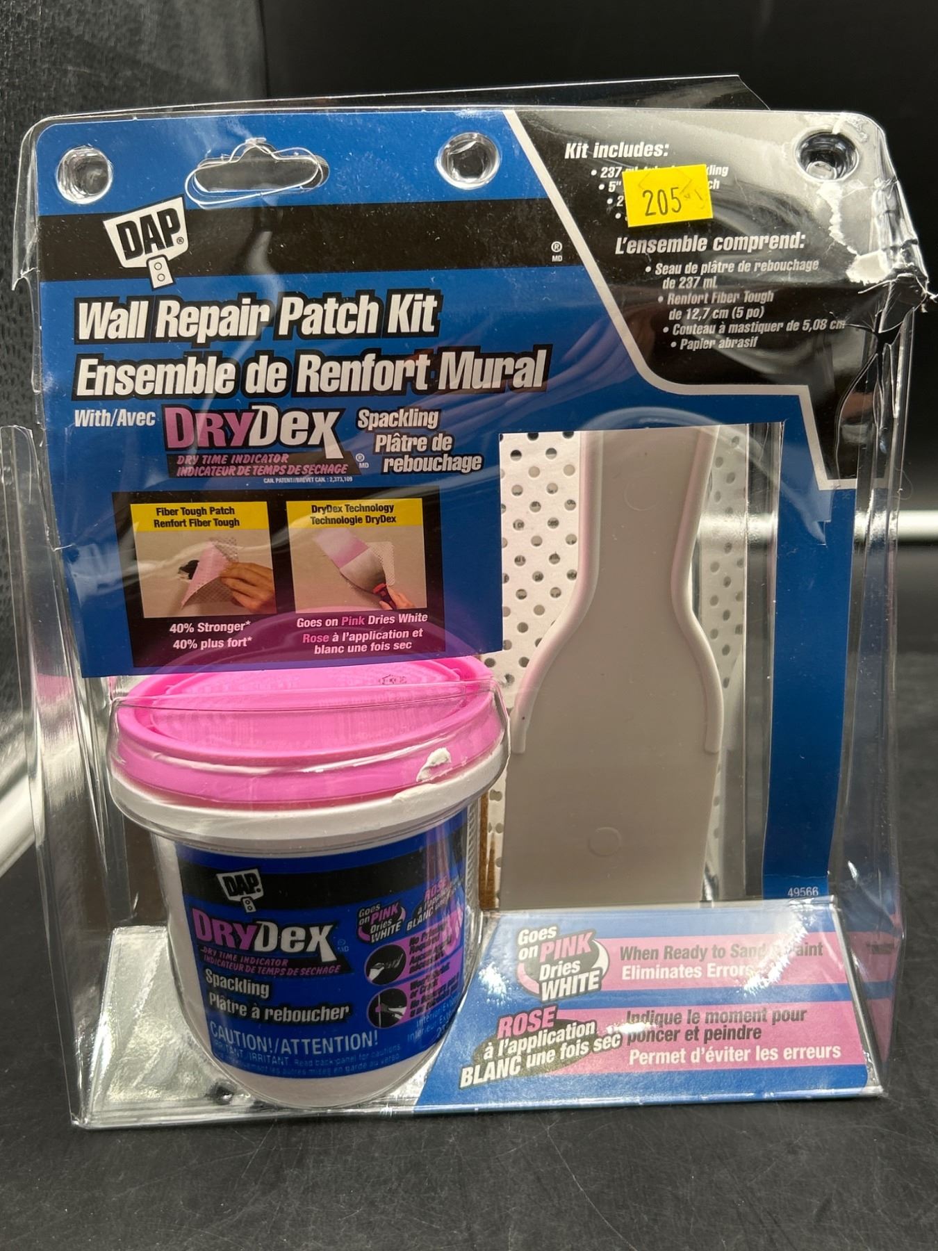 DAP Wall Repair Patch Kit with DryDex Spackling, Putty Knife, Patches ...