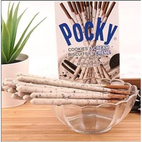 Glico Pocky Cookies & Cream Biscuit Sticks, 10-Pack Set