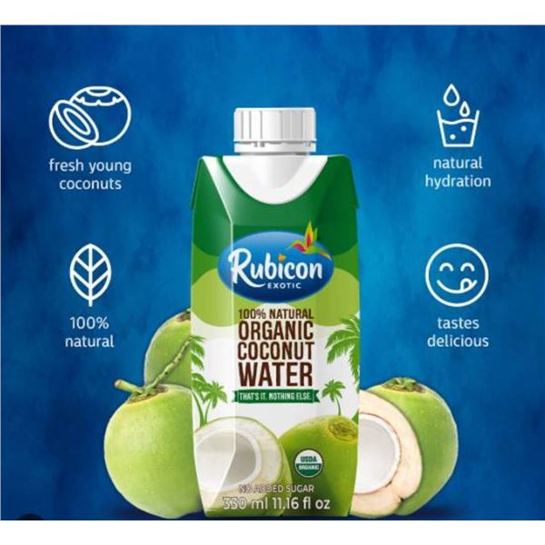 Rubicon Exotic Organic Coconut Water 12 x 330 mL