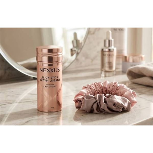 Nexxus Slick Stick Hair Wax (2 Units, 2.33 oz Each) and Pink Heatless Hair Curler