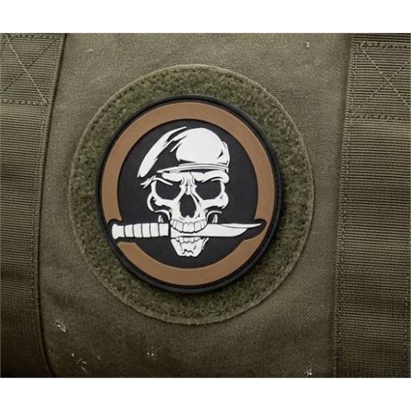 Lot of 12 Rothco PVC Military Skull & Knife Morale Patches, Model RO-72197