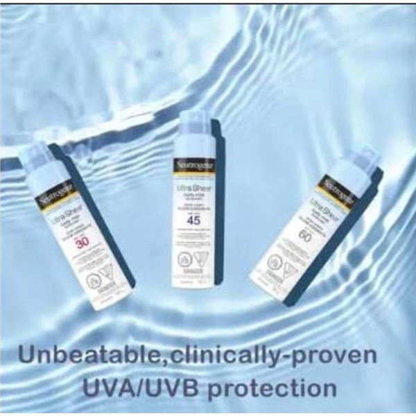 Neutrogena Ultra Sheer Body Mist Sunscreen SPF 60, 3 x 141g