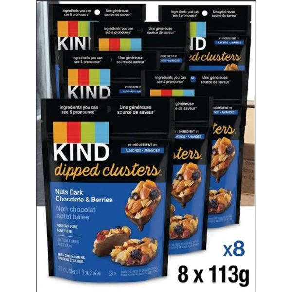Kind Dipped Clusters Nuts Dark Chocolate and Berries, 13 Individual Bags