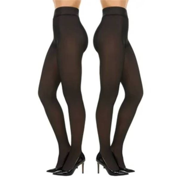 H Halston Sheer Illusion Tights - Medium/Medium with Footed Design