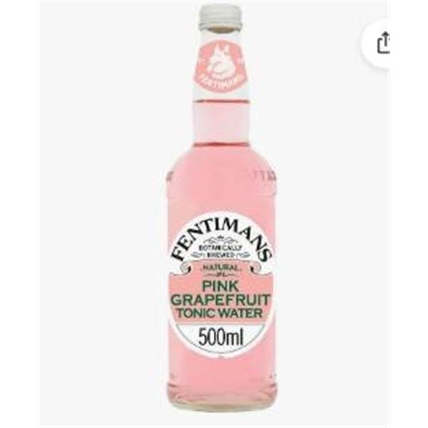 Fentimans Pink Grapefruit Tonic Water, 8 x 500mL Bottles