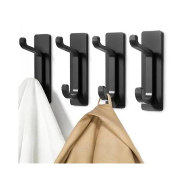 Lot of 2 - Pickpiff Heavy Duty Stick-On Wall Hooks, 4 Pack