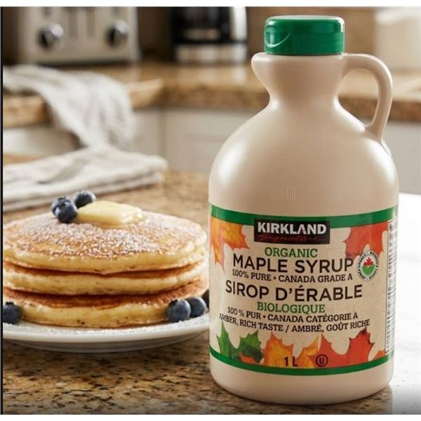 Kirkland 1L Organic Maple Syrup, 100 Percent Pure, Canada Grade A