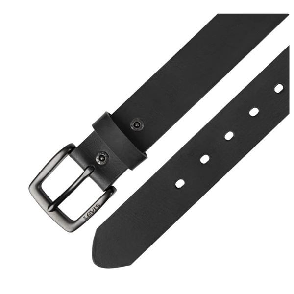 Levi's Men's Leather Belt L/G 36-38 Black with Buckle