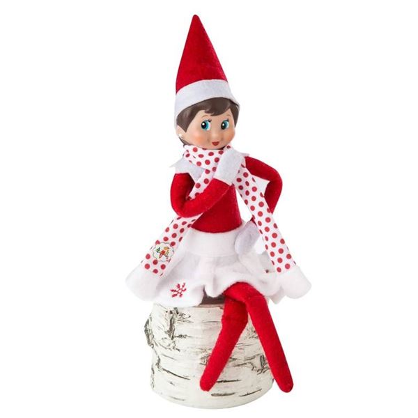 The Elf on the Shelf Claus Couture Collection Snowflake Skirt & Scarf â€“ Red and 