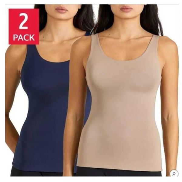 2 Pack - Frank And Oak Womenâ€™s Smoothing Contour Tank, L/G