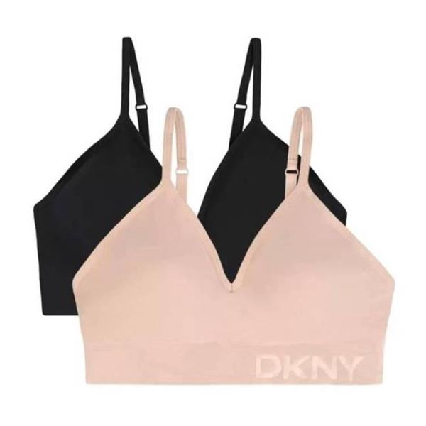 DKNY 2-Pack Seamless Bra, Size XL, with Convertible Straps