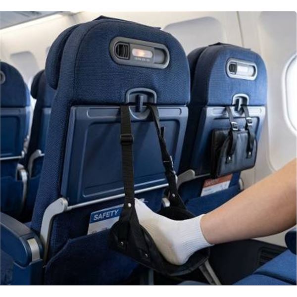 Mikqao 2-Pack Adjustable Foot Hammock for Airplane Travel