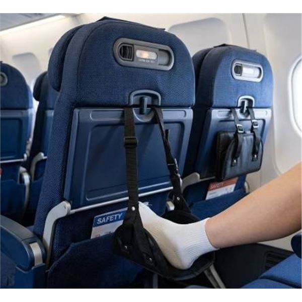 Mikqao 2-Pack Adjustable Foot Hammock for Airplane Travel