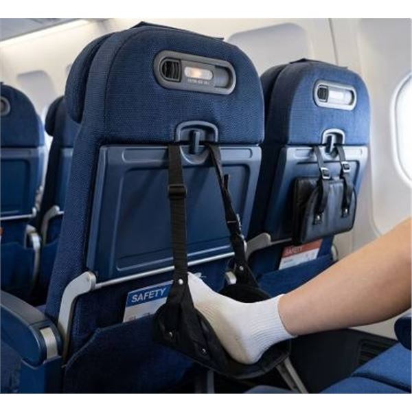 Mikqao 2-Pack Adjustable Foot Hammock for Airplane Travel