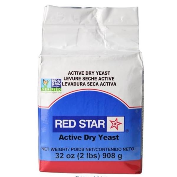 Red Star Active Dry Yeast, 32 Oz (2 Lbs), 900g