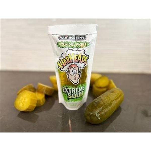 Van Holten's Warheads Extreme Sour Dill Pickle Pouches (12 x 225 mL)