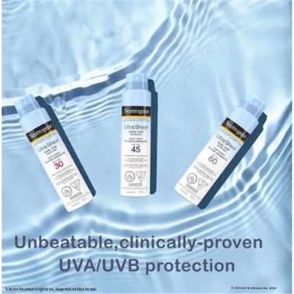 Neutrogena Ultra Sheer Body Mist SPF 60, 3 x 141 g