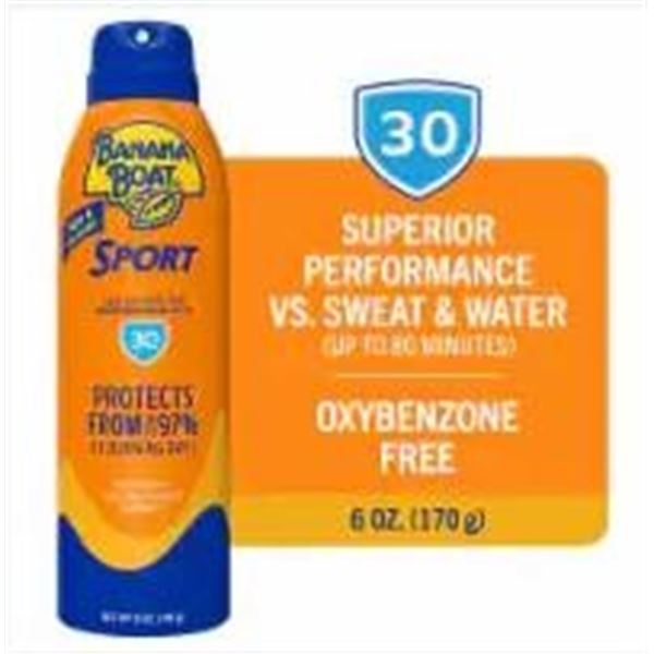 Banana Boat Ultra Sport SPF 30 Sunscreen Spray, 3-Pack, High Endurance