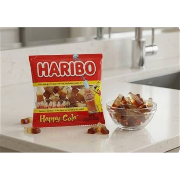 Haribo Happy Cola Gummy Candies, 60 g Bags, Lot of 36
