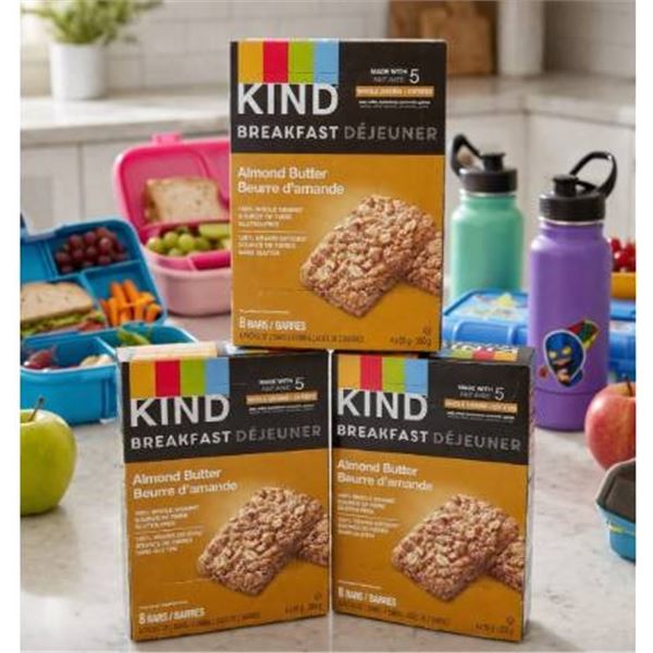 Kind Breakfast Bars Almond Butter 3 Packs with 8 Bars Each
