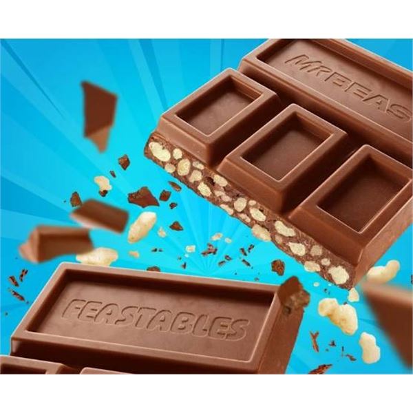 MrBeast Feastables Milk Crunch Chocolate, 24 Bars, 3.5 oz Each