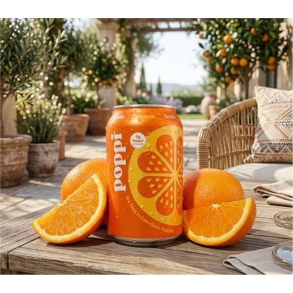 Poppi Orange Soda 12 x 355mL CansÂ