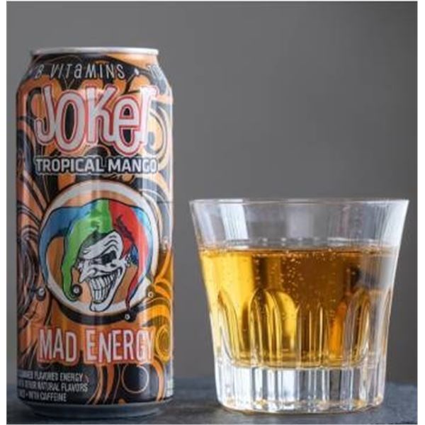 Joker Mad Energy Tropical Mango Vitamin Energy Drink, 12 x 473mL