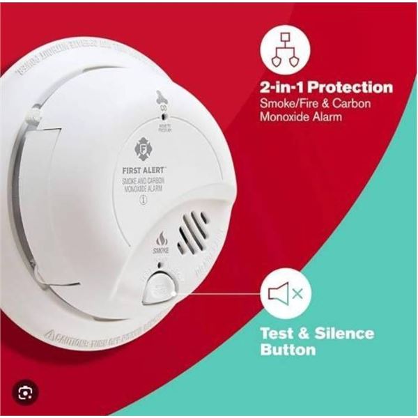 First Alert Smoke and Carbon Monoxide Alarm (Model SC9120B) with 10-Year Life