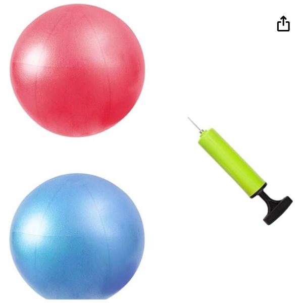Yoga BallsÂ Mini Fitness Exercise Ball Kit with Hand Pump